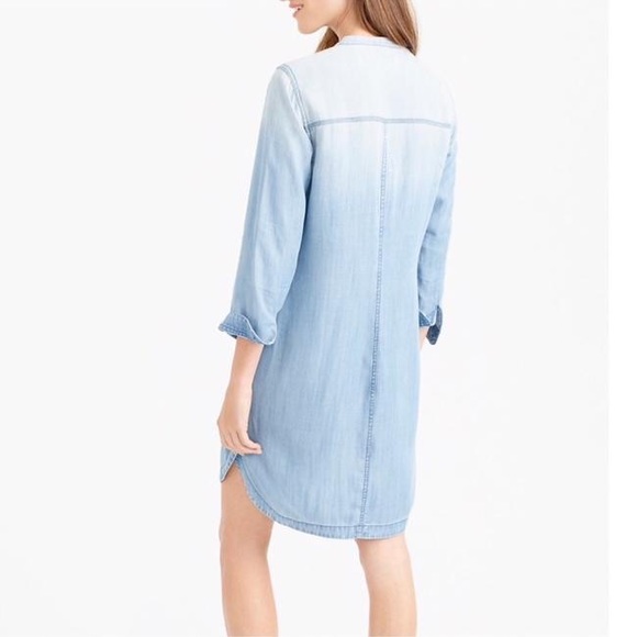 J Crew Drapey Chambray Shirtdress - Picture 2 of 7